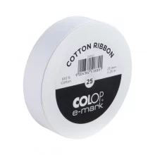 Nastro in cotone E-mark 25mmx25m bianco Colop FUORI CATALOGO