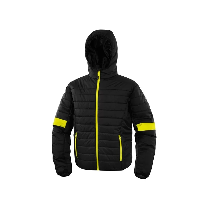 Piumino imbottito Bloom Tg. M nero/giallo Deltaplus FUORI CATALOGO