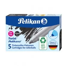 Scatola 5 cartucce sferografica KM5 ECO nero Pelikan (Conf.10)