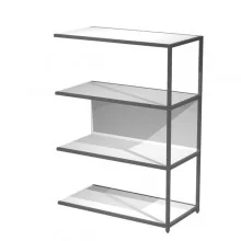 MODULO AGGIUNTIVO libreria Modular 90x44H122cm con struttura ANTRACITE - BIANCO