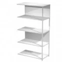 MODULO AGGIUNTIVO libreria Modular 90x44H161cm con struttura BIANCO - BIANCO