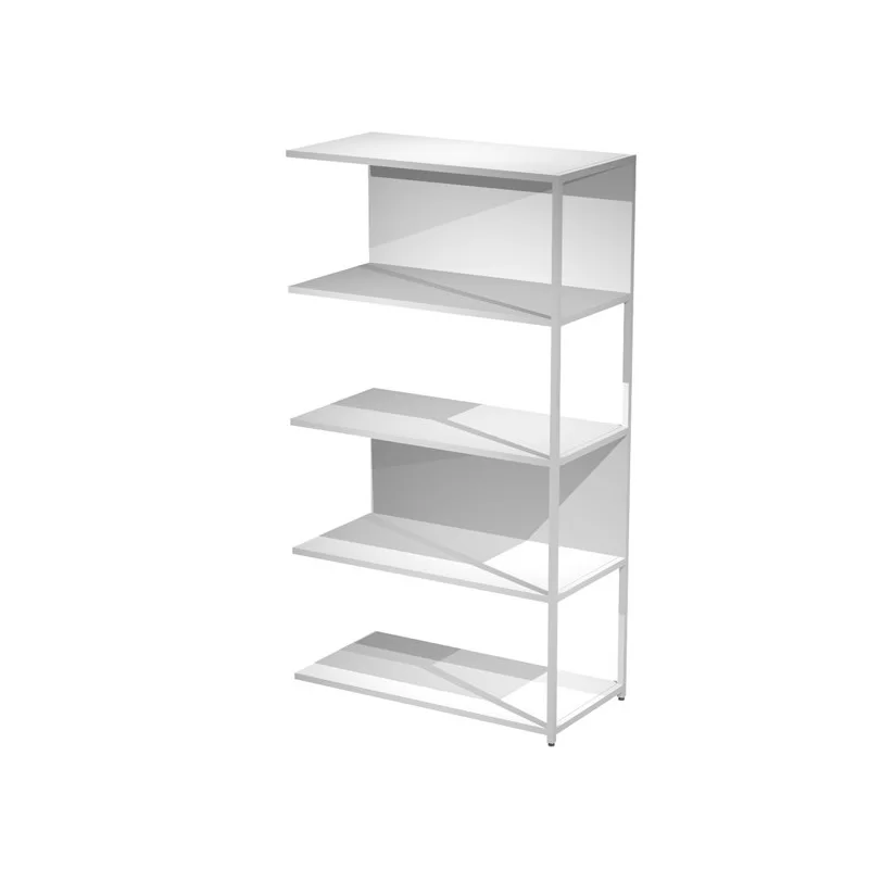 MODULO AGGIUNTIVO libreria Modular 90x44H161cm con struttura BIANCO - BIANCO
