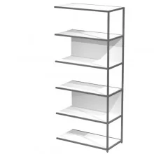 MODULO AGGIUNTIVO libreria Modular 90x44H200cm con struttura ANTRAC.- BIANCO