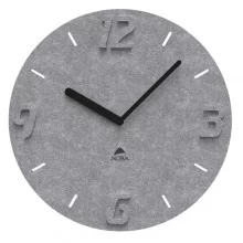 Orologio da parete PET effetto 3D Ø30cm grigio Alba