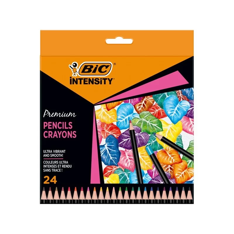 Astuccio 24 matite Intensity Wood Premium colori assortiti BIC®