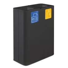 Contenitore gettacarte Pure- 60x30x80 cm - 120 L - nero - Stilcasa