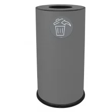 Contenitore tondo 1 scomparto 70L in acciaio grigio Stilcasa