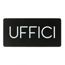 Pittogramma Uffici 32,5 x 16cm PVC nero/bianco Stilcasa