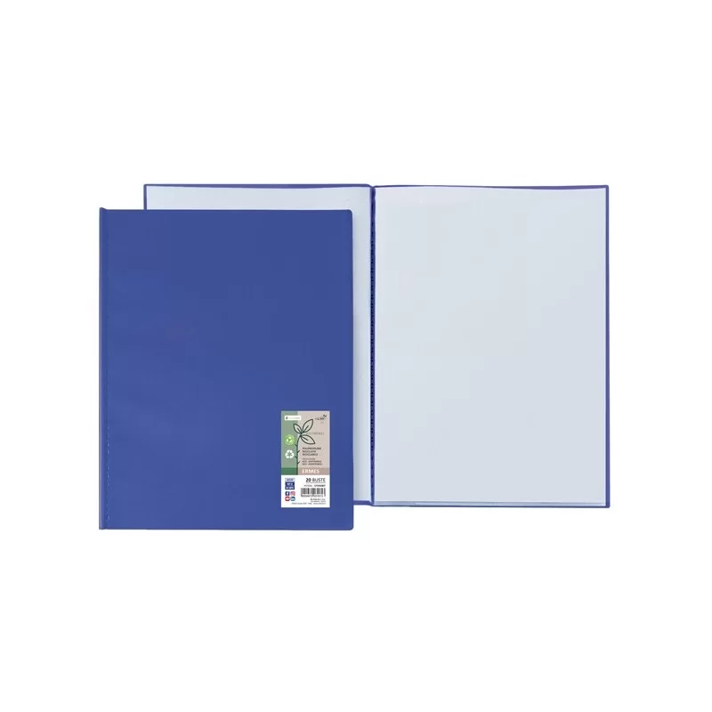Portalistini Ermes in PP riciclato 20 buste blu Sei rota (Conf.20)