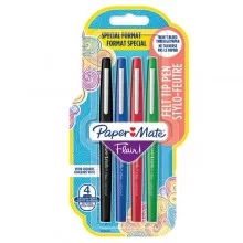 Astuccio 4 colori Classic pennarello Flair Nylon Papermate