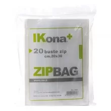 20 SACCHETTI ZIP 10x20cm IN PLASTICA 1800 Ikona+ (Conf.40)