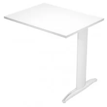 ALLUNGO REVERSIBILE DX/SX 80x60cm BIANCO gamba metal cromato EASY