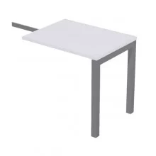 ALLUNGO REVERSIBILE DX/SX 80x60cm BIANCO gamba ANTRACITE per SCR. AGORA'