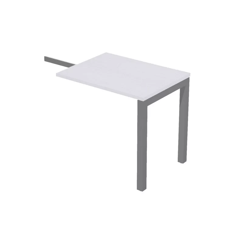 ALLUNGO REVERSIBILE DX/SX 80x60cm BIANCO gamba ANTRACITE per SCR. AGORA'