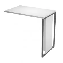 ALLUNGO REVERSIBILE DX/SX 80x50cm BIANCO gamba ANTRACITE per SCR. ESSENCE