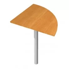 ANGOLARE 90° NOCE CHIARO + GAMBA SUPPORTO GRIGIO ALL. x SCRIVANIE EASY