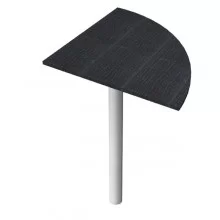 ANGOLARE 90° NERO VENATO + GAMBA SUPPORTO GRIGIO ALL. x SCRIVANIE EASY