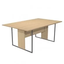 SCRIVANIA SINGOLA 120X80cm ROVERE - gamba antracite - ESSENCE