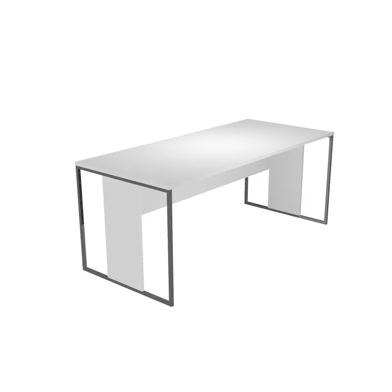 SCRIVANIA SINGOLA 140X80cm bianco - gamba ANTRACITE - ESSENCE