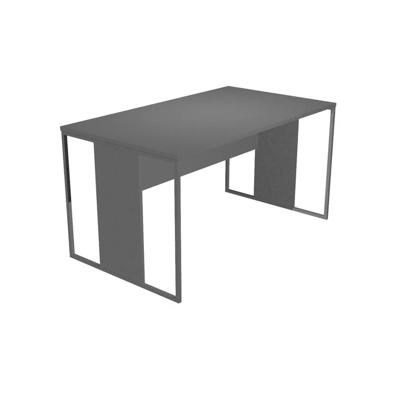 SCRIVANIA SINGOLA 140X80cm ANTRACITE - gamba ANTRACITE - ESSENCE