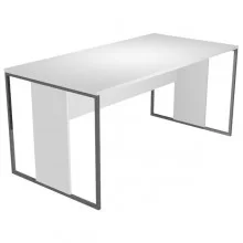 SCRIVANIA SINGOLA 160X80cm bianco - gamba BIANCO - ESSENCE