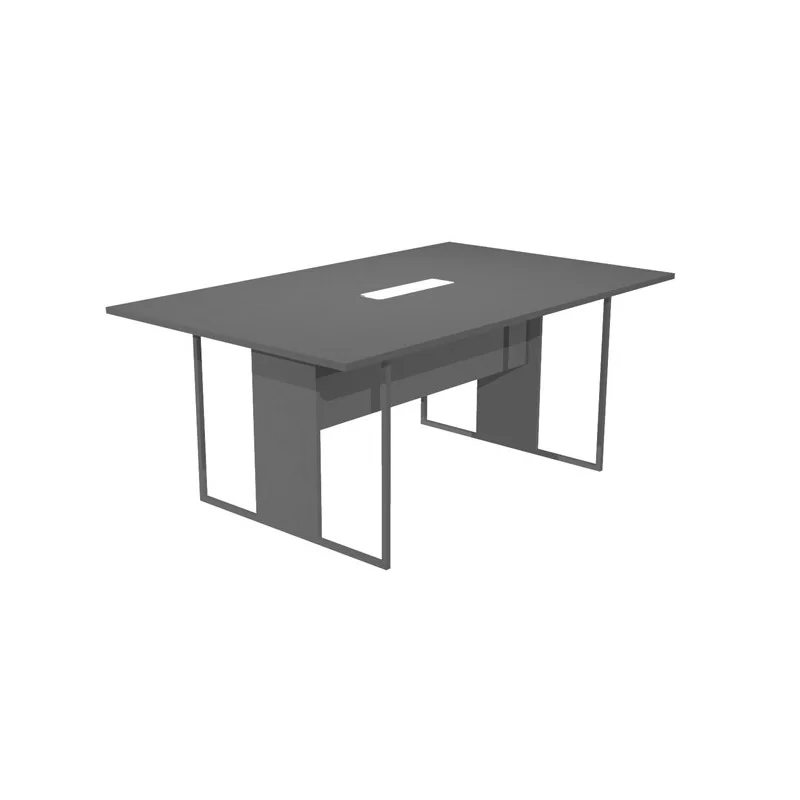 Tavolo riunione 180x110cm antracite / gamba antracite / top bianco ESSENCE