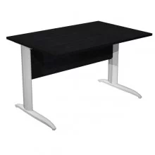 SCRIVANIA LINEARE 160X80cm NERO VENATO - fianchi grigio alluminio EASY