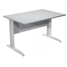 SCRIVANIA LINEARE 160X80cm GRIGIO - fianchi grigio alluminio EASY