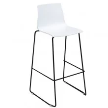 Sgabello Imola Fix base nero opaco / bianco Grandsoleil (Conf.4)