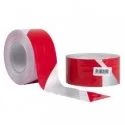 Nastro segnaletico SIGNAL 70mm x 100mt bianco/rosso riflettente Geko