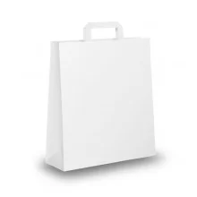 SCATOLA 300 SHOPPERS 26x11x34,5CM BIANCO NEUTRO PIATTINA