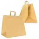 Scatola 100 Shoppers carta craft 40x35x35cm Flat Maxi Plus avana