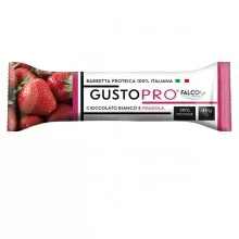 Barretta proteica GustoPro 40gr cioccolato bianco e fragola Falco (Conf.24)