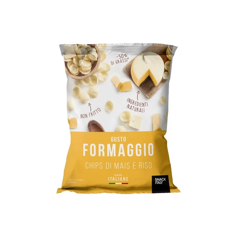Chips di mais e riso al formaggio 70gr Snack Italy (Conf.10)