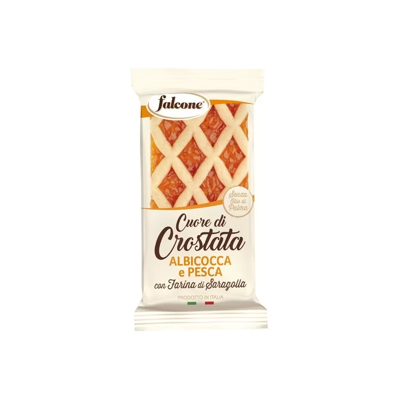 Cuor di crostata albicocca e pesca 60gr Falcone (Conf.44)