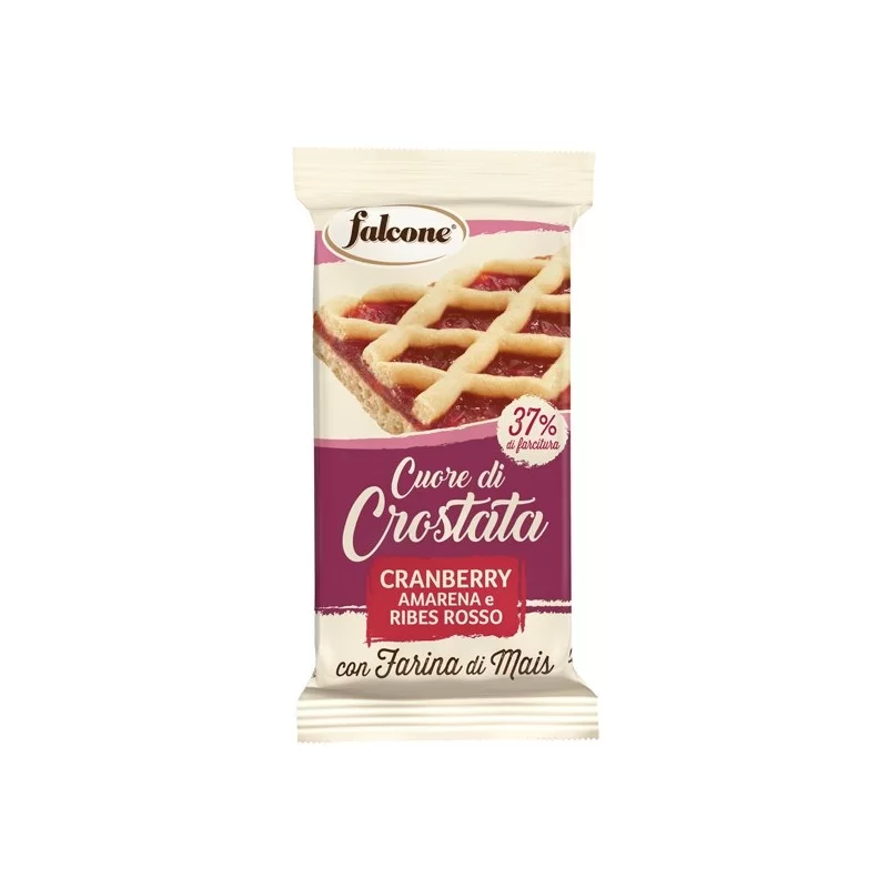 Cuor di crostata cranberry, amarena e ribes rosso 60gr Falcone (Conf.44)