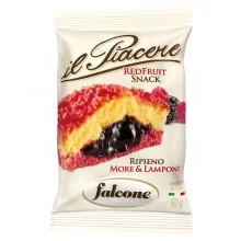 Il Piacere Red Fruit Snack ripieno more e lampone 60gr Falcone (Conf.36)