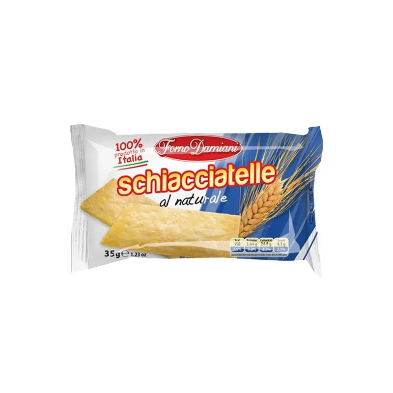Confezione 50 Schiacciatelle al naturale monoporzione da 35gr Forno Damiani