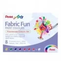 Set 8 colori fluo per tessuto Fabric Fun Pentel FUORI CATALOGO