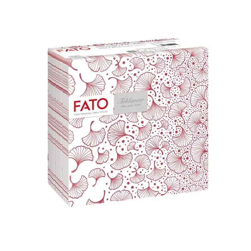 50 tovaglioli 40x40cm Linea tablewear Biloba bordeaux Fato