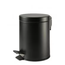 Bidone Premium con pedale e vaschetta 5Lt nero satinato Perfetto