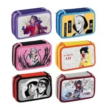 Astuccio 3 Zip Manga 13x20x7,5cm fantasie assortite Favorit (Conf.12) FUORI CATALOGO