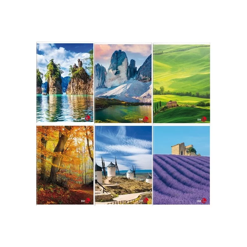 Maxiquaderno A4 40fg+2 80gr 4mm Paesaggi BM (Conf.10) FUORI CATALOGO