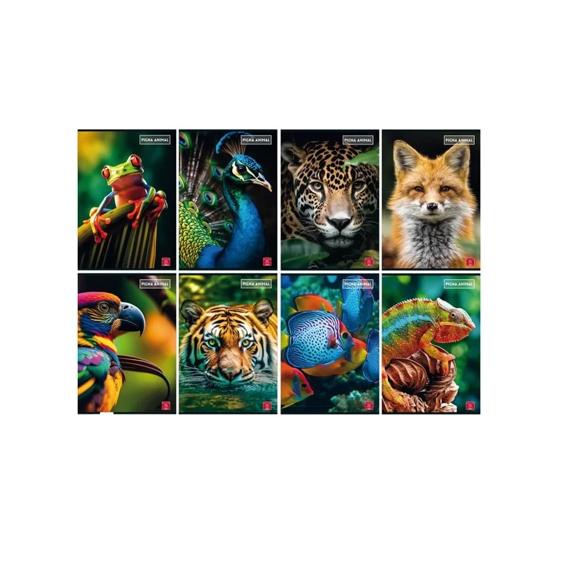 Maxiquaderno A4 80gr 40+2fg 5mm Animal Pigna (Conf.10) FUORI CATALOGO