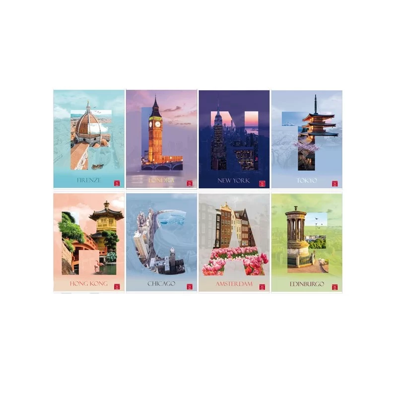 Maxiquaderno A4 80gr 40+2fg 4mm CittA' Pigna (Conf.10) FUORI CATALOGO