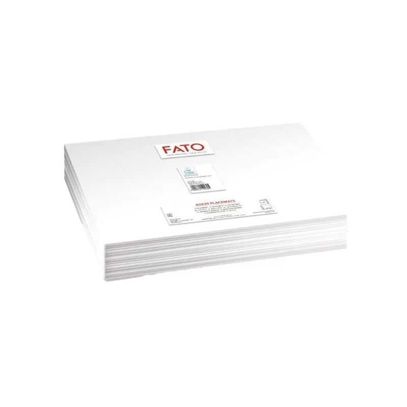 480 Tovagliette Easy Ecolabel in fibra riciclata 40x30cm bianco Fato