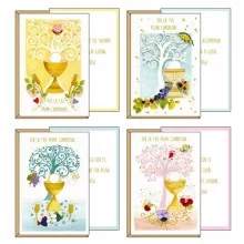 Biglietto Comunione 4 soggetti assortiti Kartos (Conf.12)