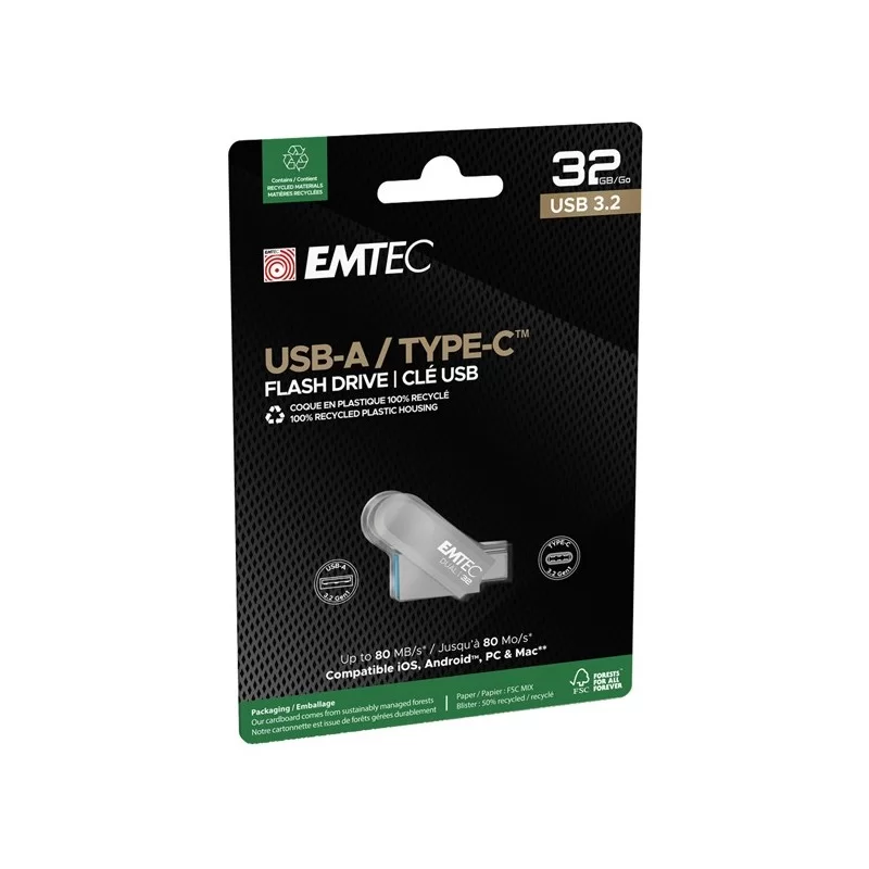 Emtec Memoria Dual USB3.2 to Type-C  D280 32GB