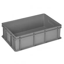 Cassa industriale Europa 60x40x17cm 32L grigio Mobil Plastic