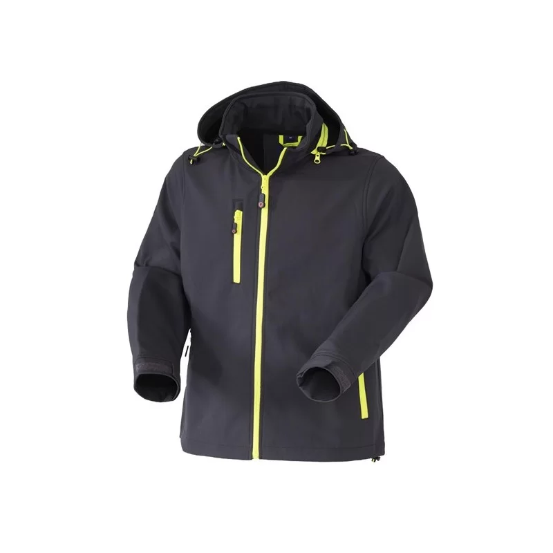 Giubbotto Softshell R Boost tg XL antracite/giallo fluo Rossini